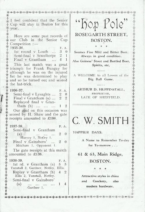 Programme Page 3 - 1945/6