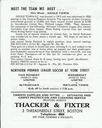 Programme Page 14 - 1969/70