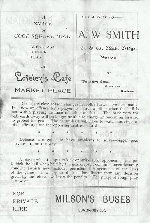 Programme Page 3 - 1948/9