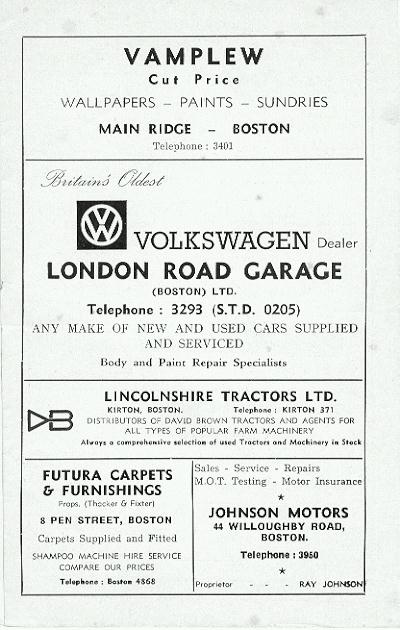 Programme Page 11 - 1973/4