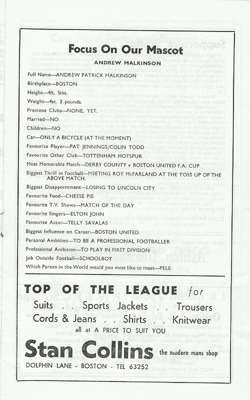 Programme Page 11 - 1975/6